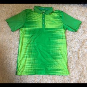 MENS PUMA GOLF SHIRT GREEN